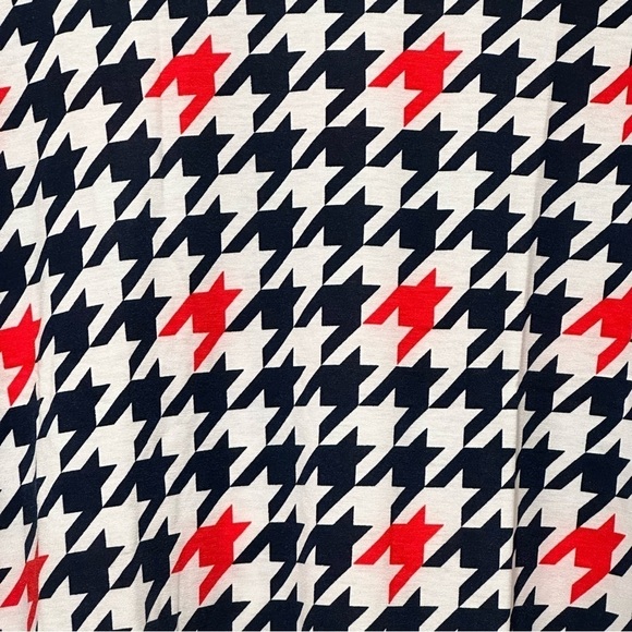 LulaRoe Irma Tunic Short Sleeve Red White Navy Blue Houndstooth XXS-XS 00-0 - Picture 7 of 12